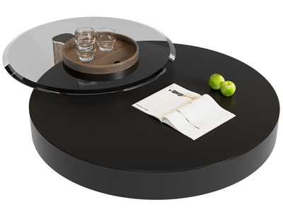 现代圆形拼接茶几3d模型 现代圆形拼接茶几