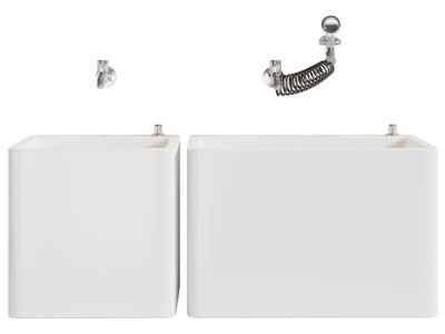 现代方形陶瓷拖把池