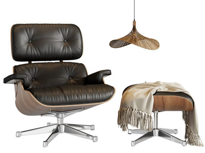 现代休闲椅子 脚踏