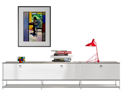 现代电视柜 装饰挂画