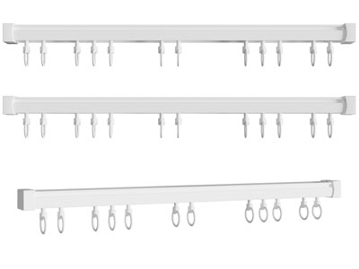 现代窗帘杆3d模型 现代窗帘杆