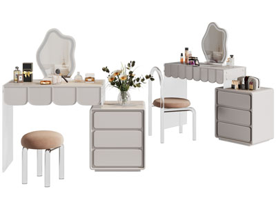 现代化妆 梳妆台3d模型 现代化妆 梳妆台