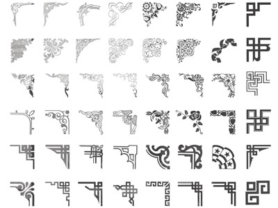 新中式雕花 角花