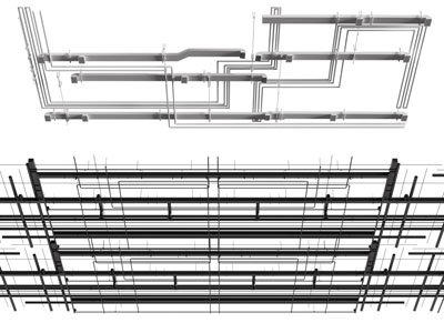 工业风loft管道天花吊顶