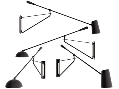 现代金属可转向壁灯