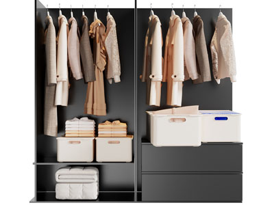 现代开放式更衣柜 衣橱3d模型 现代开放式更衣柜 衣橱