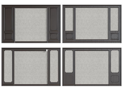 法式床头背景墙3d模型 法式床头背景墙