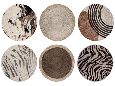 新中式圆形地毯3d模型 新中式圆形地毯