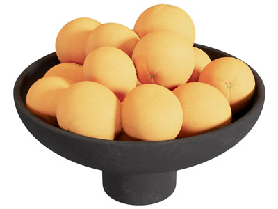 现代陶艺果盘 橙子水果食物