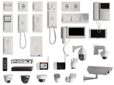 现代门禁 可视电话 门铃 摄像头3d模型 现代门禁 可视电话 门铃 摄像头