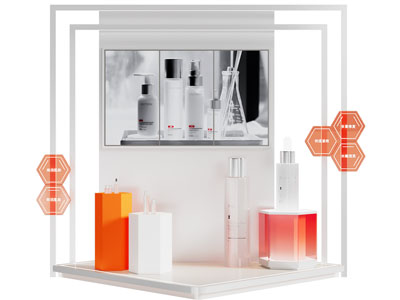 现代化妆品美陈 商品推广广告