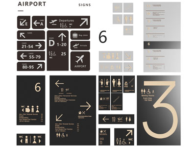 现代箭头楼层指示牌 门牌 logo