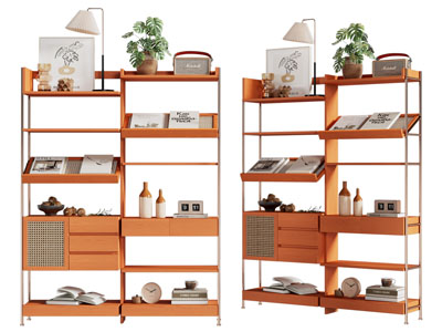 现代开放式置物收纳装饰柜