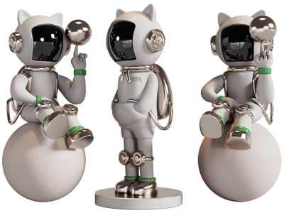 现代宇航员雕塑雕刻摆件组合3d模型 现代宇航员雕塑雕刻摆件组合