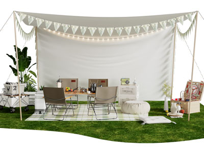 现代营地帐篷 休闲桌椅组合