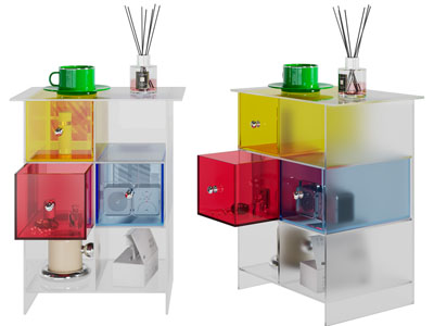 现代亚克力置物收纳装饰柜