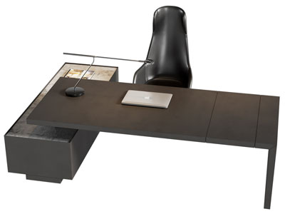 现代老板台 老板桌椅组合3d模型 现代老板台 老板桌椅组合