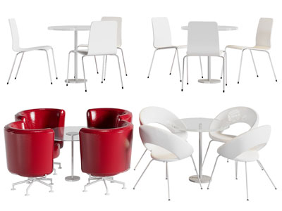 现代休闲桌椅组合3d模型 现代休闲桌椅组合