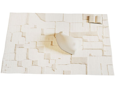 侘寂风长方形地毯3d模型 侘寂风长方形地毯