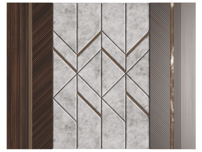 现代轻奢软包背景墙3d模型 现代轻奢软包背景墙