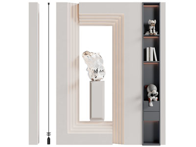 现代玄关隔断柜