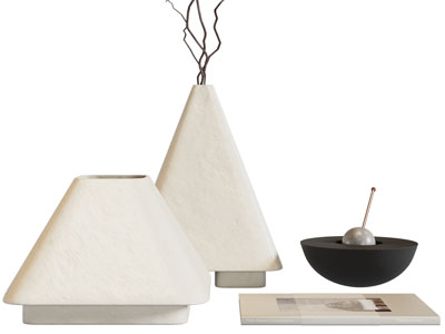 侘寂风花瓶花卉摆件组合