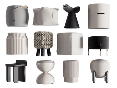 现代方形沙发凳 坐墩