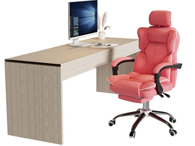 现代书桌椅组合3d模型 现代书桌椅组合