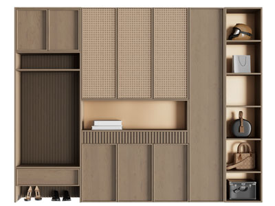 侘寂风玄关装饰鞋柜