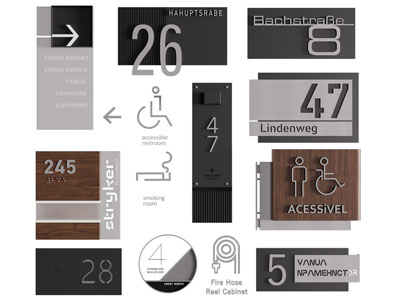 现代楼层指示牌 门牌