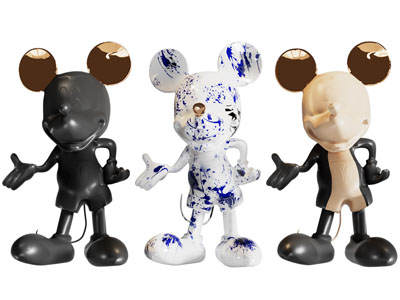 现代米老鼠雕塑雕刻摆件组合3d模型 现代米老鼠雕塑雕刻摆件组合