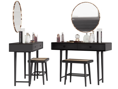 法式化妆 梳妆台3d模型 法式化妆 梳妆台