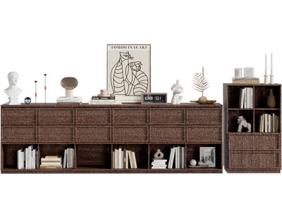 现代中古风矮柜 边柜