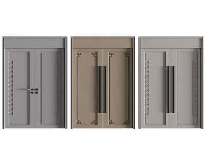 新中式双扇平开门 大门