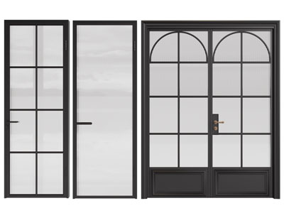 法式玻璃平开门 推拉门