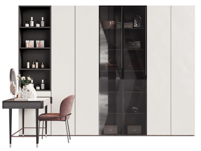 现代组合梳妆台的装饰衣柜3d模型 现代组合梳妆台的装饰衣柜