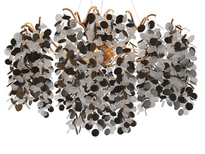 现代圆片装饰的吊灯