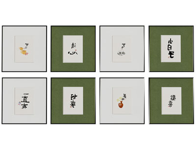 日式装饰挂画3d模型 日式装饰挂画