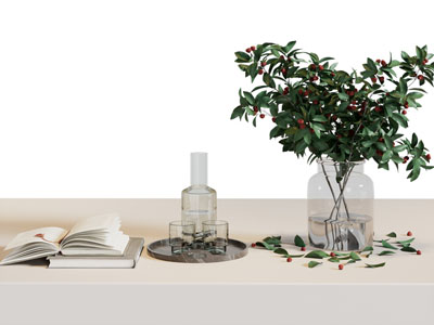 现代书本 茶具杯子 花瓶摆件组合