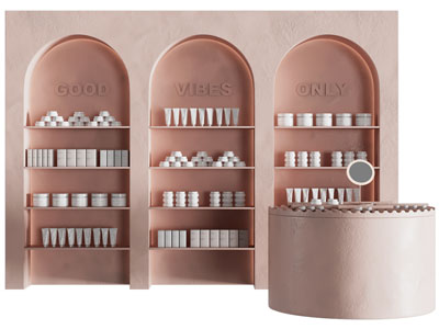 现代化妆品装饰柜 展柜