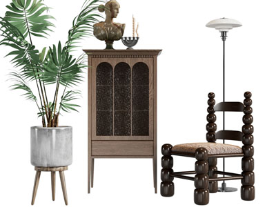 法式高脚实木玄关柜 休闲椅子