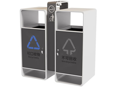 现代公共垃圾桶3d模型 现代公共垃圾桶