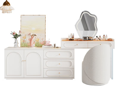 现代化妆 梳妆台3d模型 现代化妆 梳妆台