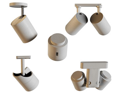 现代可转向 可伸缩筒灯射灯