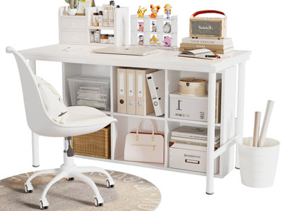 现代书桌椅组合3d模型 现代书桌椅组合