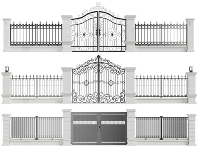 欧式别墅庭院铁艺雕花大门