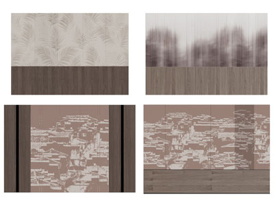 新中式实木背景墙3d模型 新中式实木背景墙