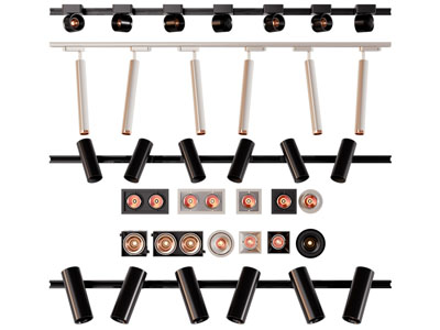 现代轨道磁吸灯 筒灯射灯 格栅灯