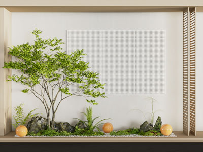 侘寂风室内景观园艺小品