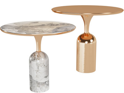 现代大理石圆形茶几3d模型 现代大理石圆形茶几